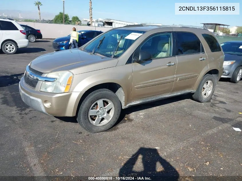 2005 Chevrolet Equinox Ls VIN: 2CNDL13F356115815 Lot: 40590818