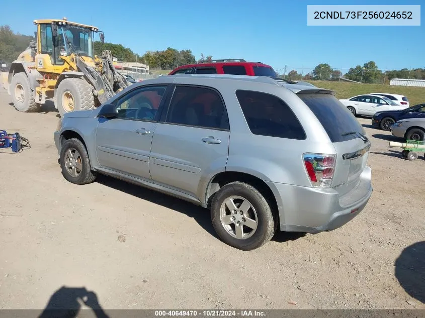 2005 Chevrolet Equinox Lt VIN: 2CNDL73F256024652 Lot: 40649470