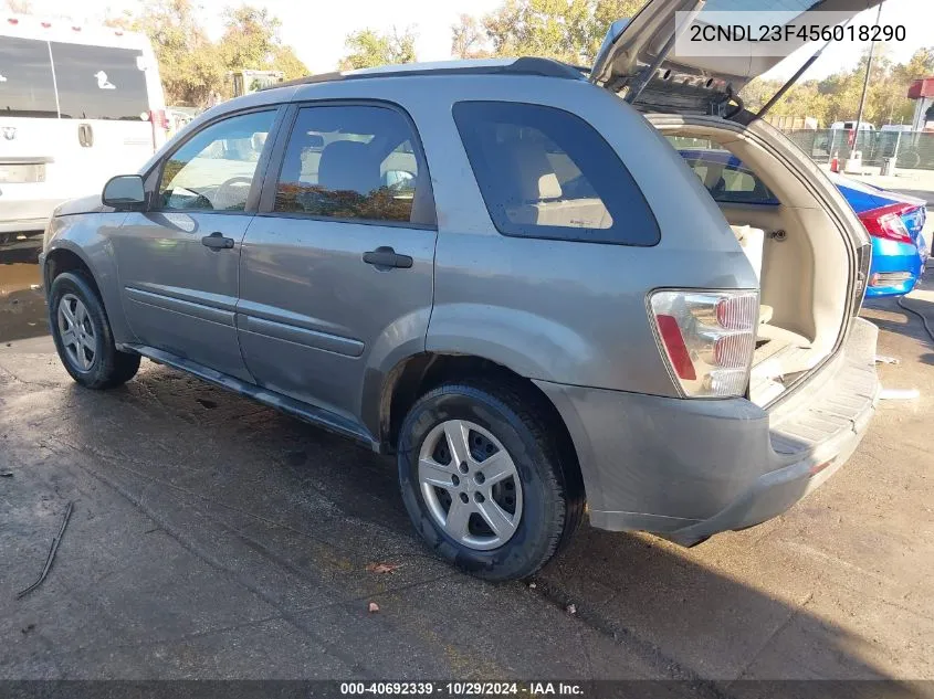 2005 Chevrolet Equinox Ls VIN: 2CNDL23F456018290 Lot: 40692339