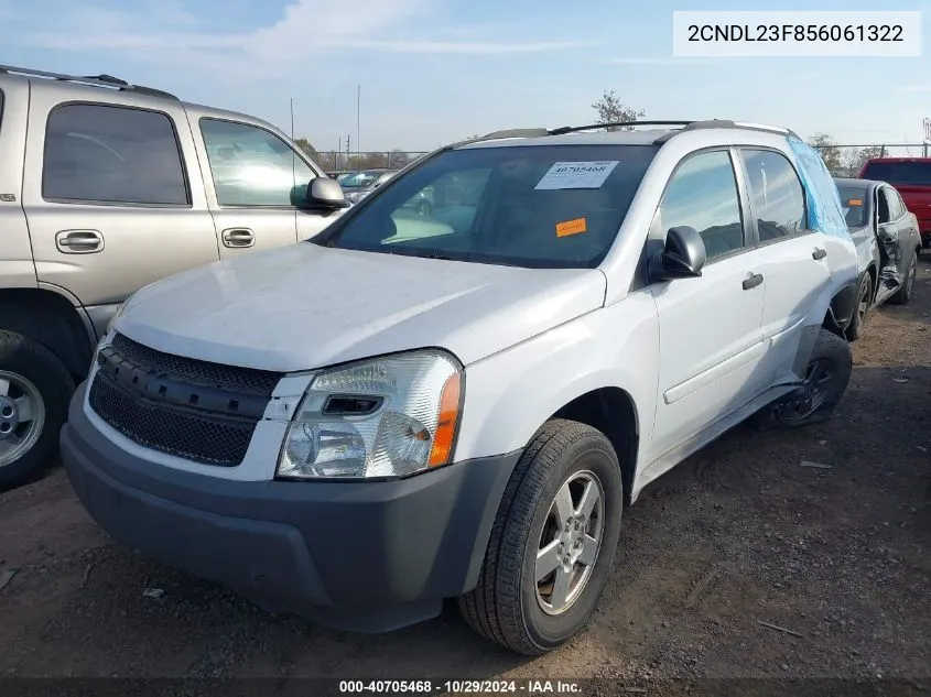 2005 Chevrolet Equinox Ls VIN: 2CNDL23F856061322 Lot: 40705468