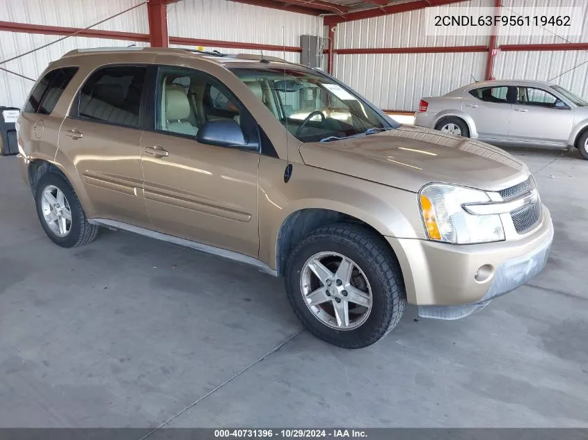 2005 Chevrolet Equinox Lt VIN: 2CNDL63F956119462 Lot: 40731396