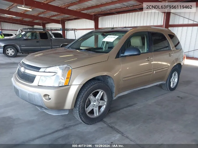 2005 Chevrolet Equinox Lt VIN: 2CNDL63F956119462 Lot: 40731396