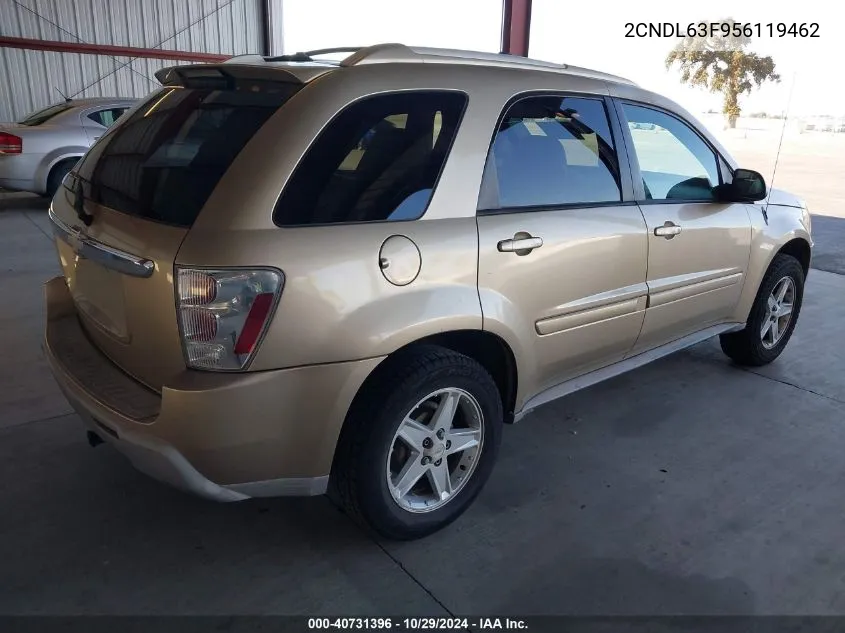 2005 Chevrolet Equinox Lt VIN: 2CNDL63F956119462 Lot: 40731396