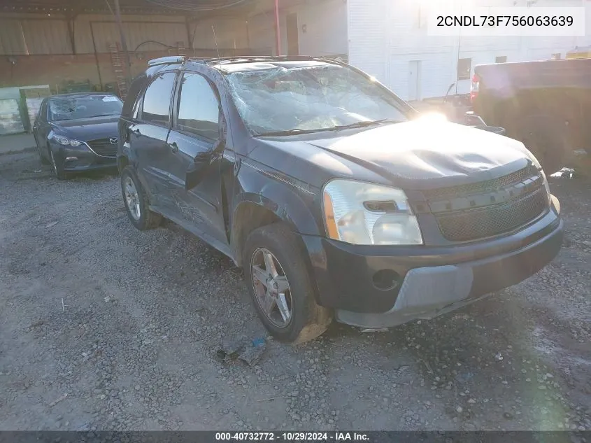 2005 Chevrolet Equinox Lt VIN: 2CNDL73F756063639 Lot: 40732772