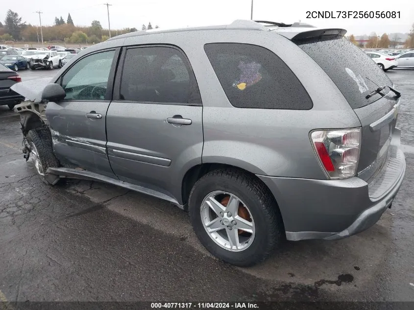 2005 Chevrolet Equinox Lt VIN: 2CNDL73F256056081 Lot: 40771317