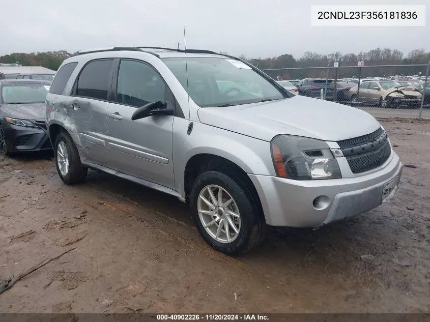 2005 Chevrolet Equinox Ls VIN: 2CNDL23F356181836 Lot: 40902226