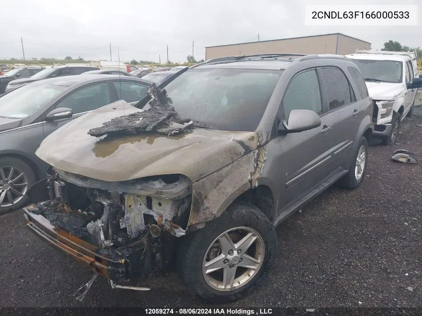 2CNDL63F166000533 2006 Chevrolet Equinox