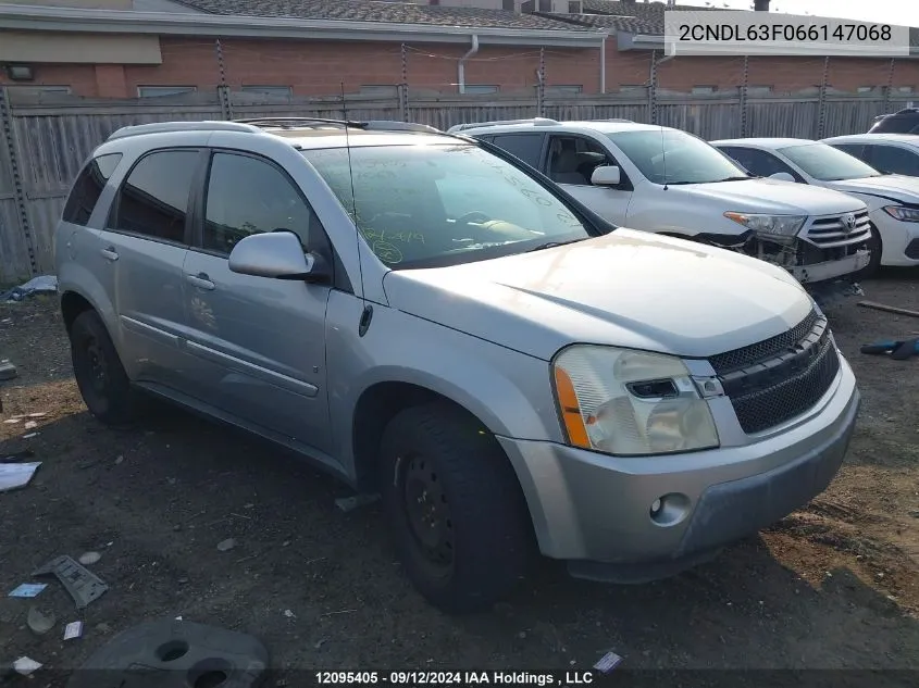 2006 Chevrolet Equinox VIN: 2CNDL63F066147068 Lot: 12095405