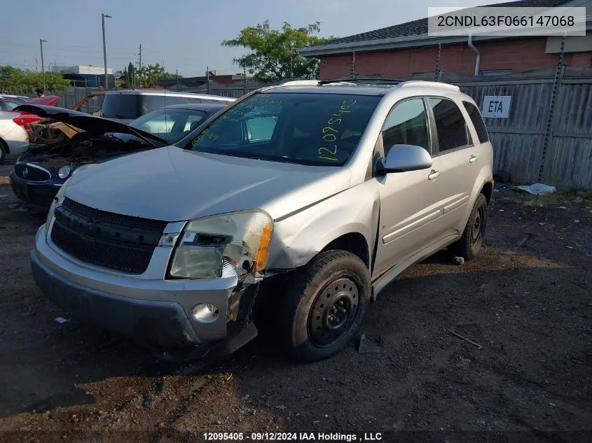 2006 Chevrolet Equinox VIN: 2CNDL63F066147068 Lot: 12095405