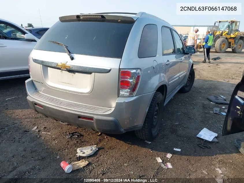 2006 Chevrolet Equinox VIN: 2CNDL63F066147068 Lot: 12095405