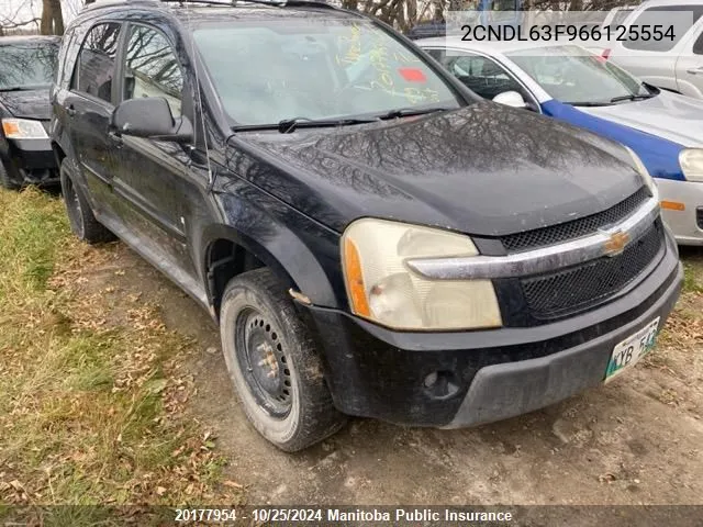 2006 Chevrolet Equinox Lt V6 VIN: 2CNDL63F966125554 Lot: 20177954