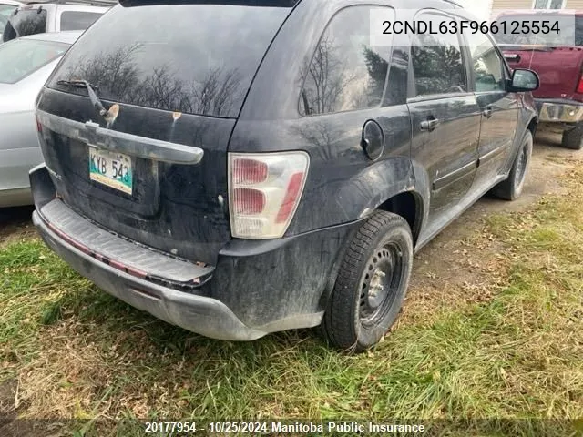 2CNDL63F966125554 2006 Chevrolet Equinox Lt V6