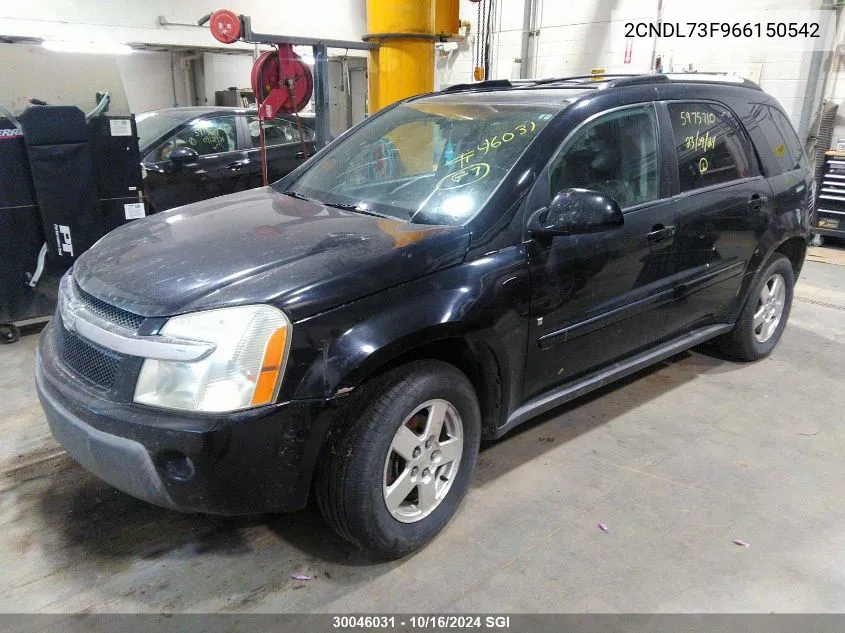 2006 Chevrolet Equinox Lt VIN: 2CNDL73F966150542 Lot: 30046031