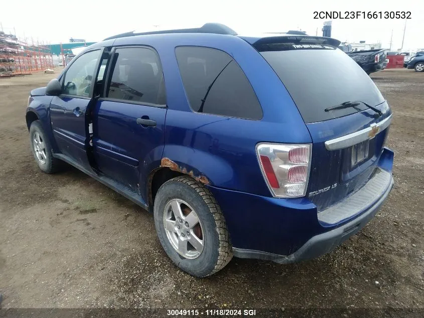 2006 Chevrolet Equinox Ls VIN: 2CNDL23F166130532 Lot: 30049115