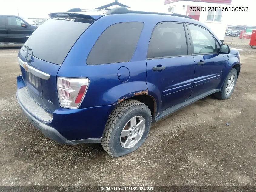 2006 Chevrolet Equinox Ls VIN: 2CNDL23F166130532 Lot: 30049115