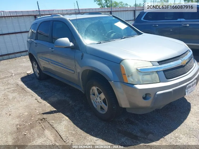 2CNDL63F166087916 2006 Chevrolet Equinox Lt