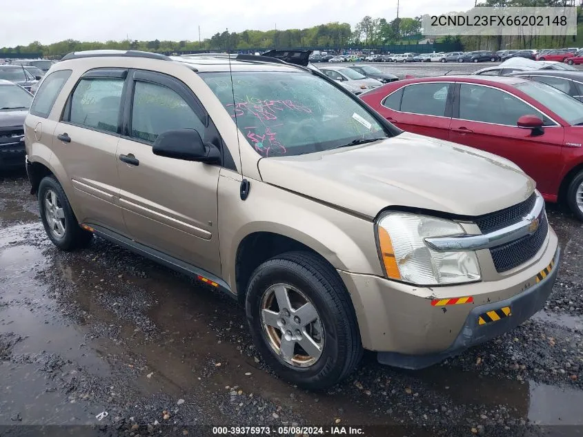 2006 Chevrolet Equinox Ls VIN: 2CNDL23FX66202148 Lot: 39375973