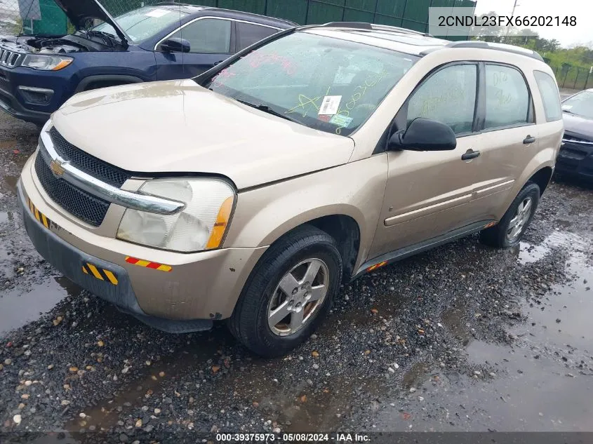 2006 Chevrolet Equinox Ls VIN: 2CNDL23FX66202148 Lot: 39375973