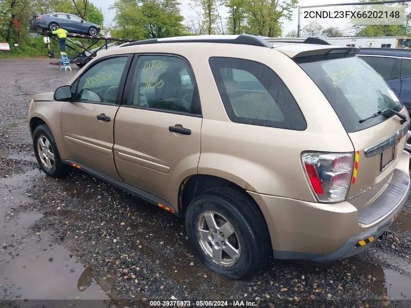 2006 Chevrolet Equinox Ls VIN: 2CNDL23FX66202148 Lot: 39375973