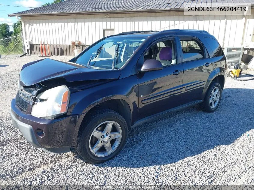 2006 Chevrolet Equinox Lt VIN: 2CNDL63F466204419 Lot: 39781860