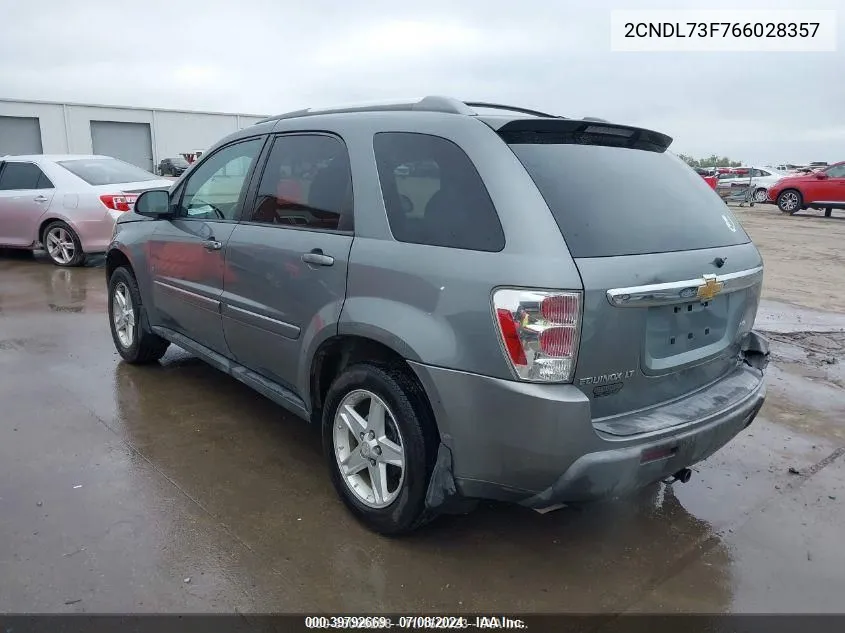 2006 Chevrolet Equinox Lt VIN: 2CNDL73F766028357 Lot: 39792669