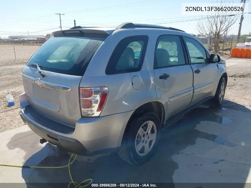 2006 Chevrolet Equinox Ls VIN: 2CNDL13F366200526 Lot: 39986208