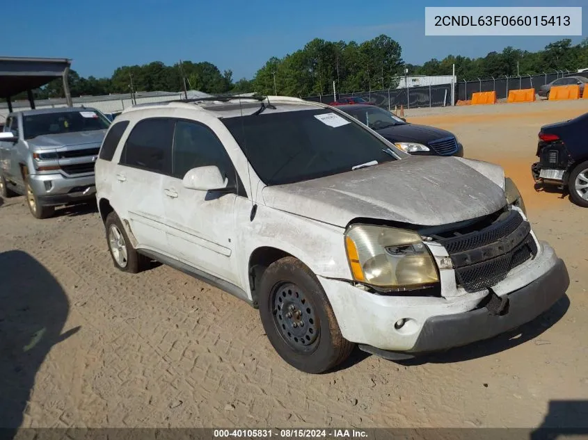 2006 Chevrolet Equinox Lt VIN: 2CNDL63F066015413 Lot: 40105831