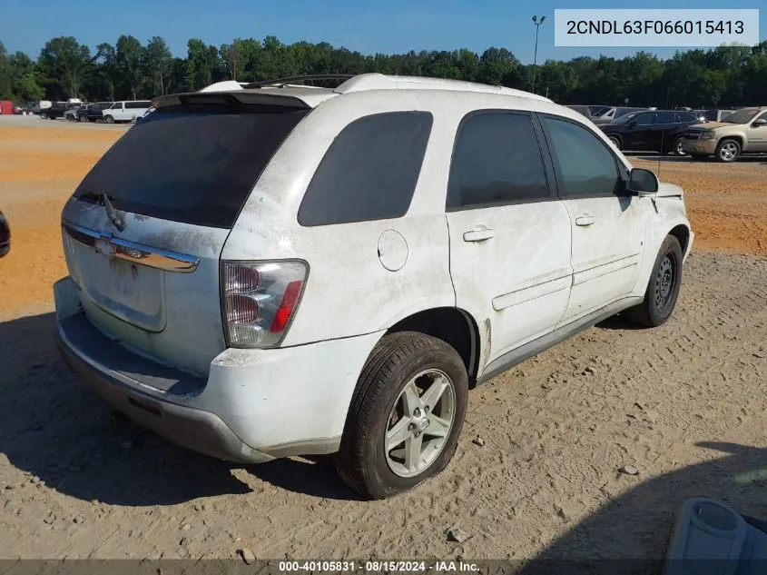 2CNDL63F066015413 2006 Chevrolet Equinox Lt