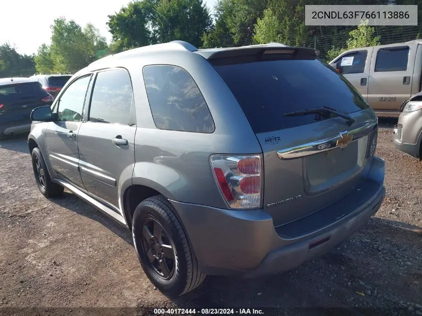 2CNDL63F766113886 2006 Chevrolet Equinox Lt