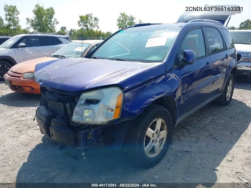 2006 Chevrolet Equinox Lt VIN: 2CNDL63F366163331 Lot: 40173593