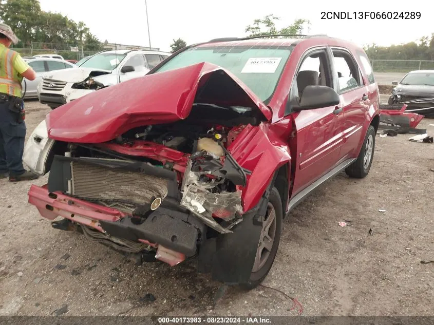 2CNDL13F066024289 2006 Chevrolet Equinox Ls