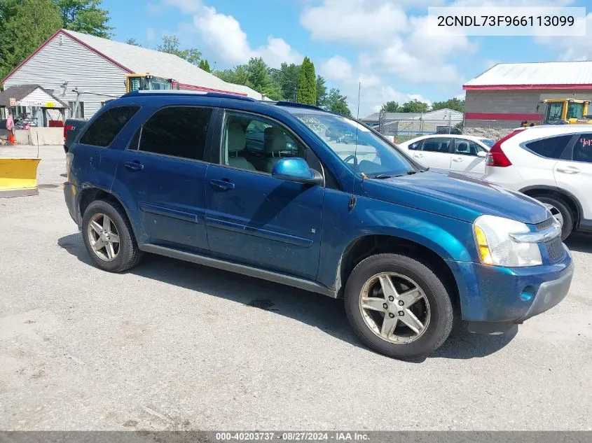 2006 Chevrolet Equinox Lt VIN: 2CNDL73F966113099 Lot: 40203737