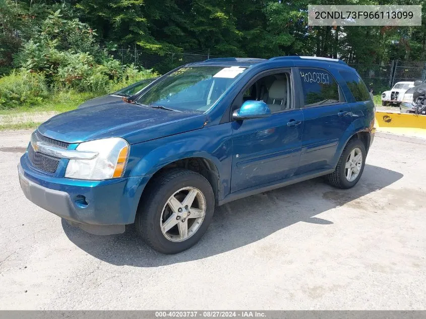 2006 Chevrolet Equinox Lt VIN: 2CNDL73F966113099 Lot: 40203737