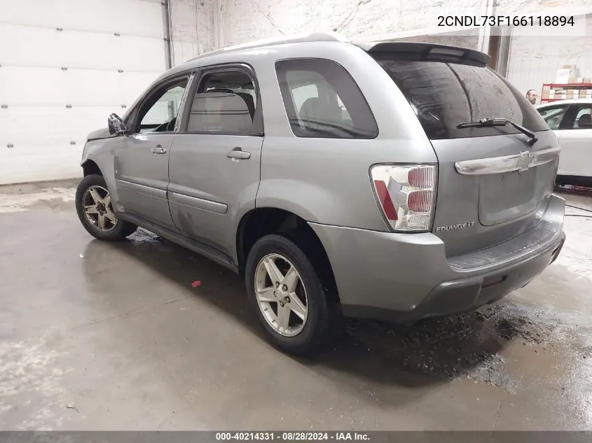 2CNDL73F166118894 2006 Chevrolet Equinox Lt