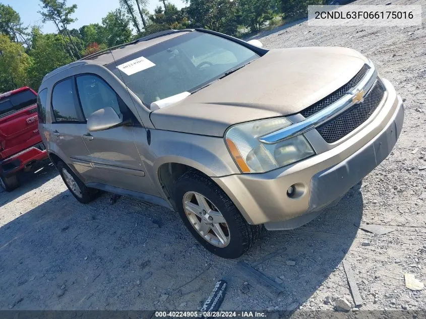 2CNDL63F066175016 2006 Chevrolet Equinox Lt