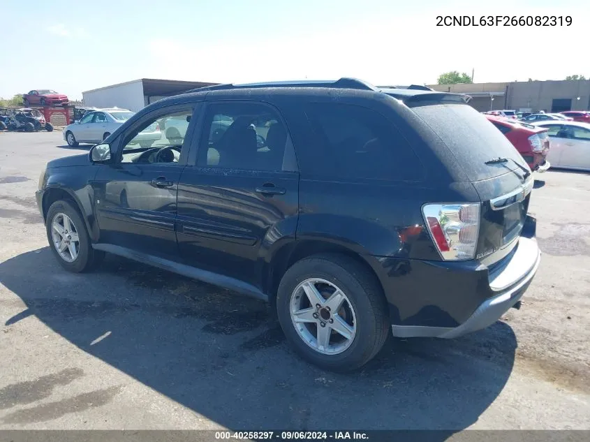 2006 Chevrolet Equinox Lt VIN: 2CNDL63F266082319 Lot: 40258297