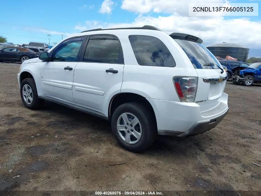 2CNDL13F766005125 2006 Chevrolet Equinox Ls