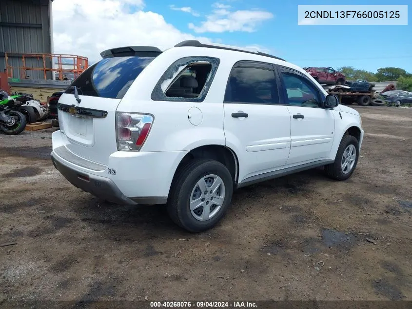 2006 Chevrolet Equinox Ls VIN: 2CNDL13F766005125 Lot: 40268076