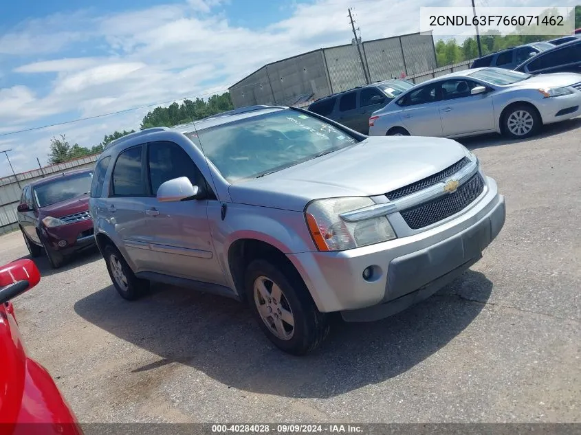 2006 Chevrolet Equinox Lt VIN: 2CNDL63F766071462 Lot: 40284028