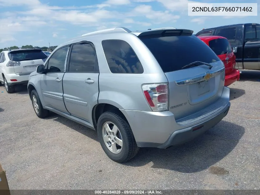 2006 Chevrolet Equinox Lt VIN: 2CNDL63F766071462 Lot: 40284028