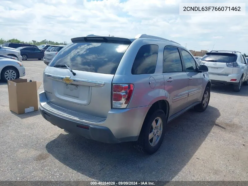 2006 Chevrolet Equinox Lt VIN: 2CNDL63F766071462 Lot: 40284028