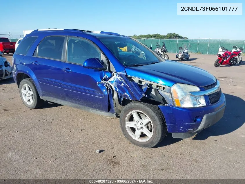 2006 Chevrolet Equinox Lt VIN: 2CNDL73F066101777 Lot: 40287328