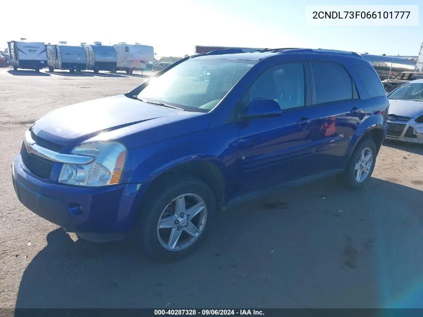 2006 Chevrolet Equinox Lt VIN: 2CNDL73F066101777 Lot: 40287328