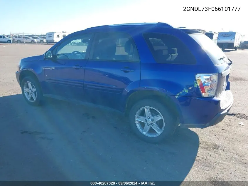 2006 Chevrolet Equinox Lt VIN: 2CNDL73F066101777 Lot: 40287328