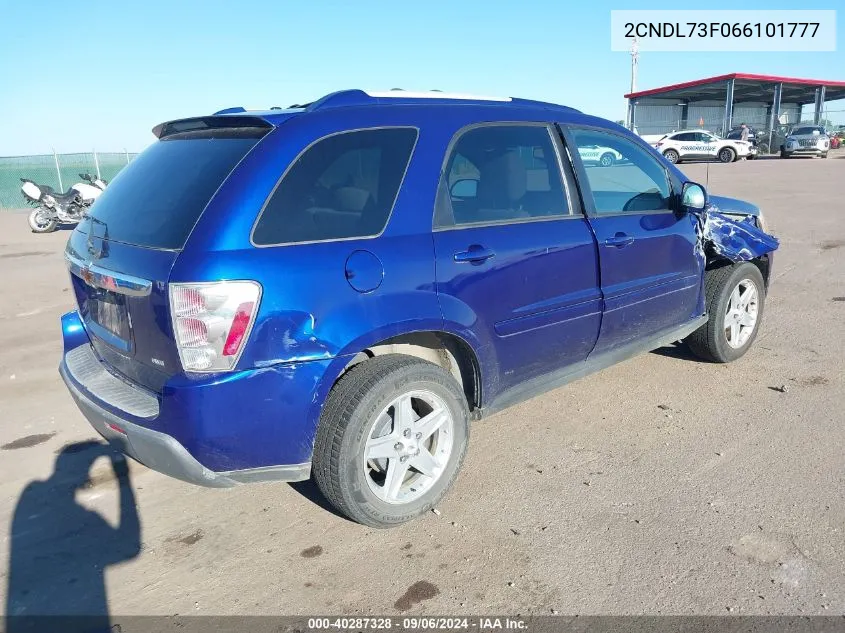 2006 Chevrolet Equinox Lt VIN: 2CNDL73F066101777 Lot: 40287328