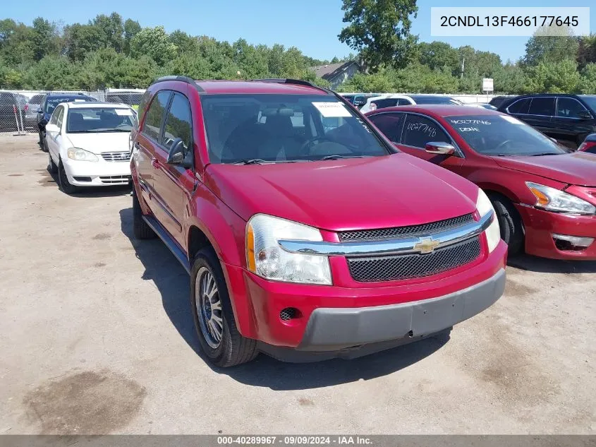 2006 Chevrolet Equinox Ls VIN: 2CNDL13F466177645 Lot: 40289967