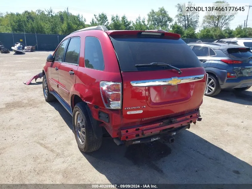 2006 Chevrolet Equinox Ls VIN: 2CNDL13F466177645 Lot: 40289967