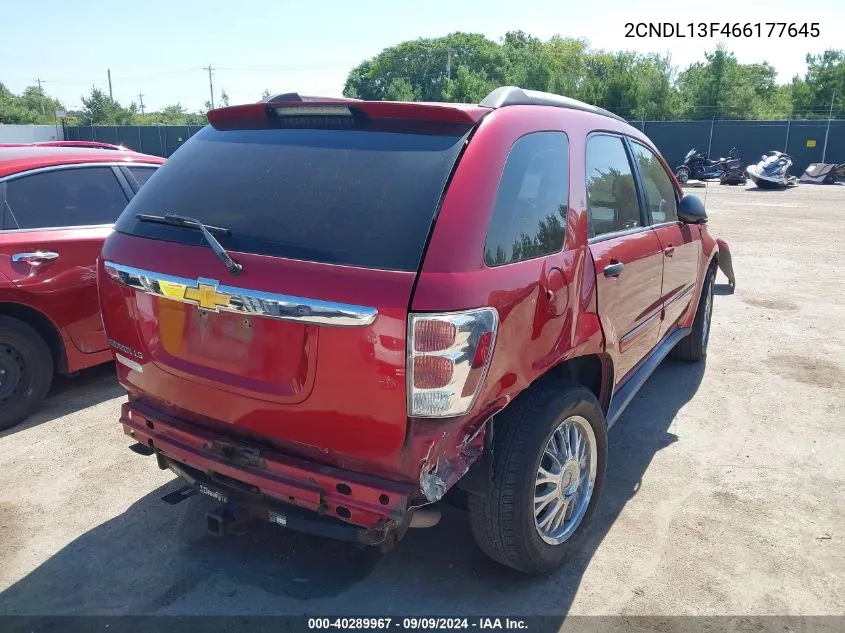 2006 Chevrolet Equinox Ls VIN: 2CNDL13F466177645 Lot: 40289967