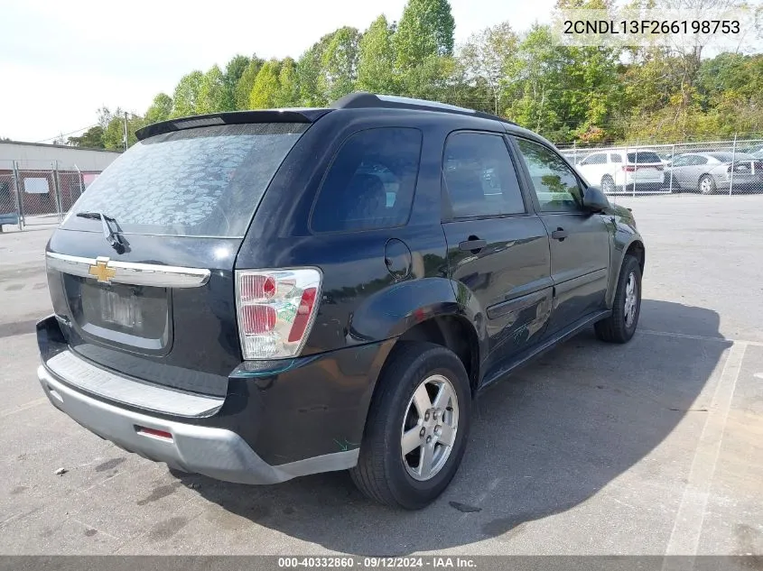 2006 Chevrolet Equinox Ls VIN: 2CNDL13F266198753 Lot: 40332860