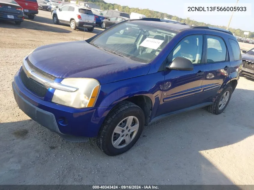 2006 Chevrolet Equinox Ls VIN: 2CNDL13F566005933 Lot: 40343424